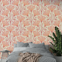 Light floral pattern wallpaper design
