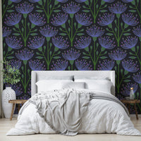Floral pattern with contrast wallpaper
