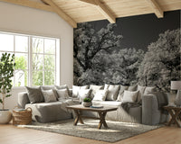Artistic tree line wallpaper for walls
