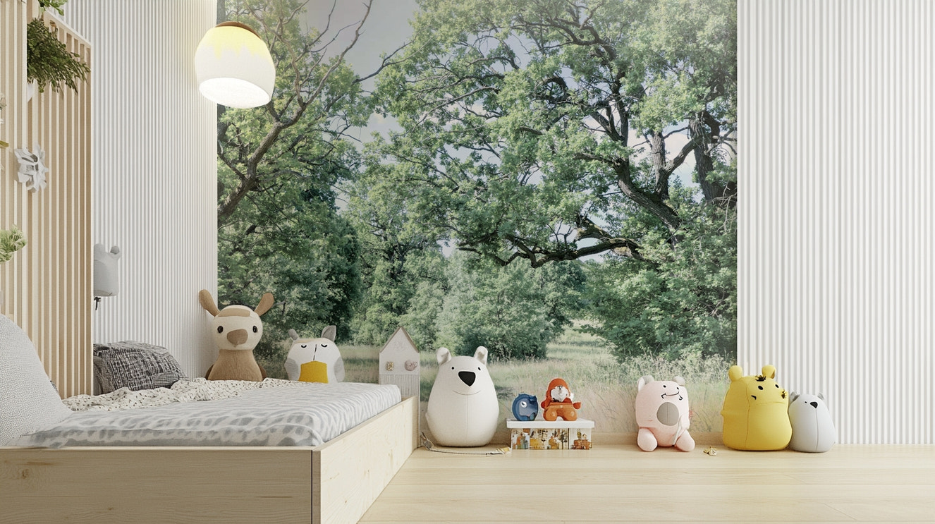 Lush greenery mural wallpaper
