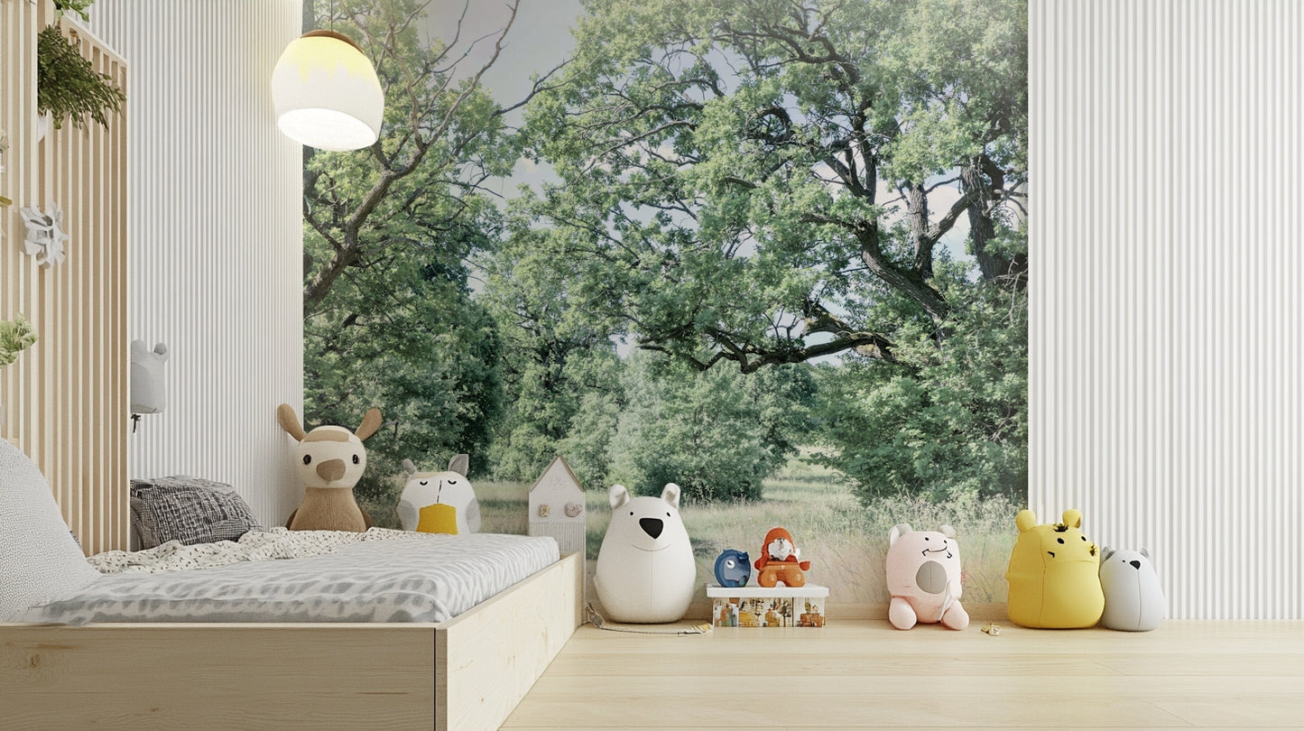 Lush greenery mural wallpaper
