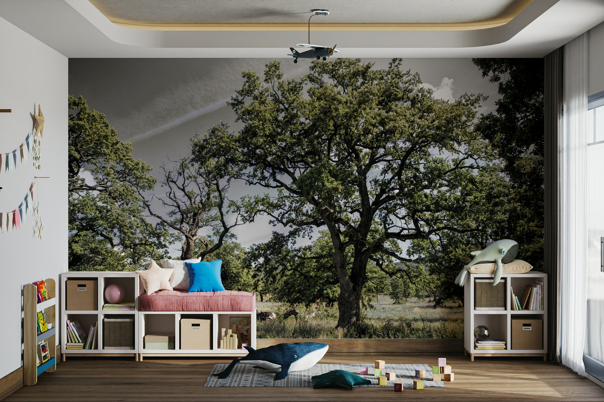 Calm tree wallpaper for walls
