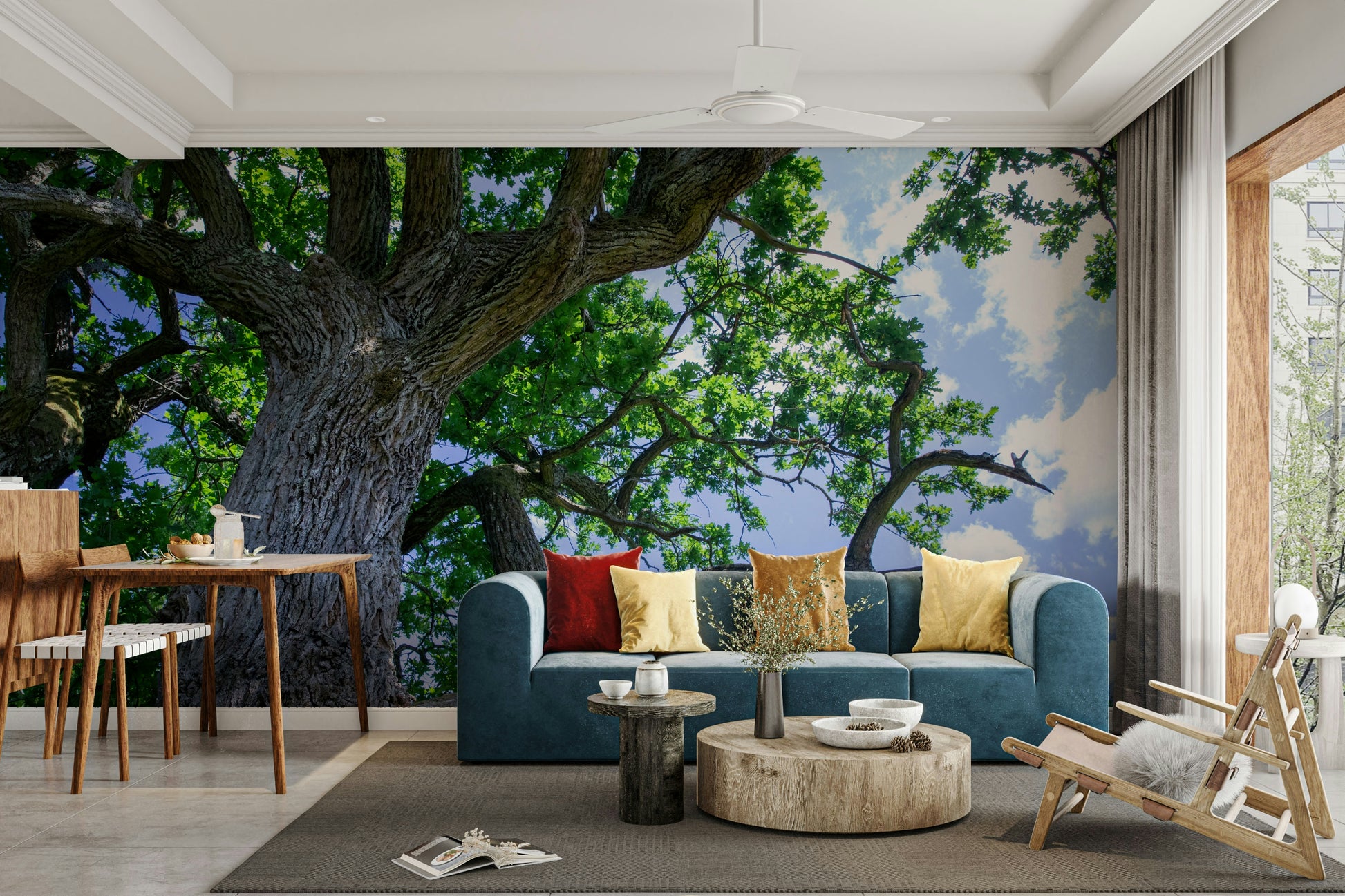 Single tree nature wall mural
