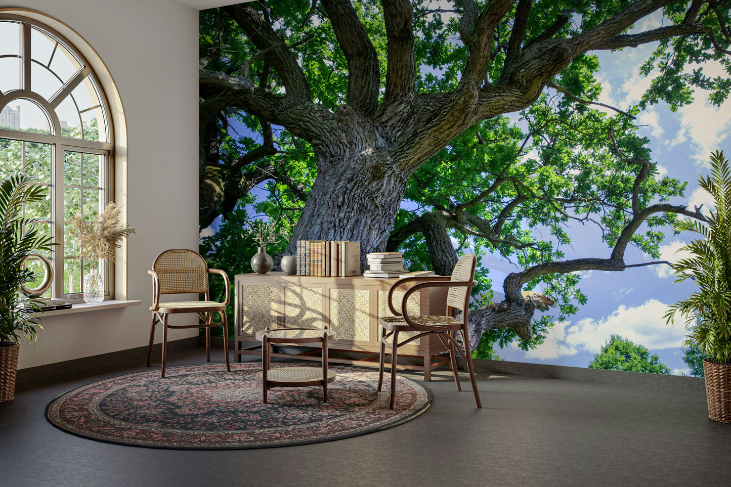 Green landscape wallpaper for walls
