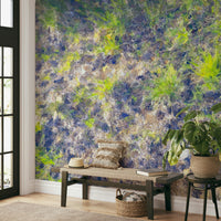 The composition is a dense pattern of natural, organic textures.

