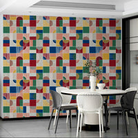 Bright mural wallpaper for kids’ room
