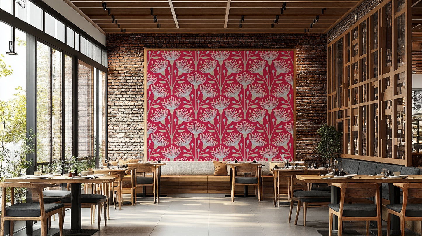 Modern magenta wall mural
