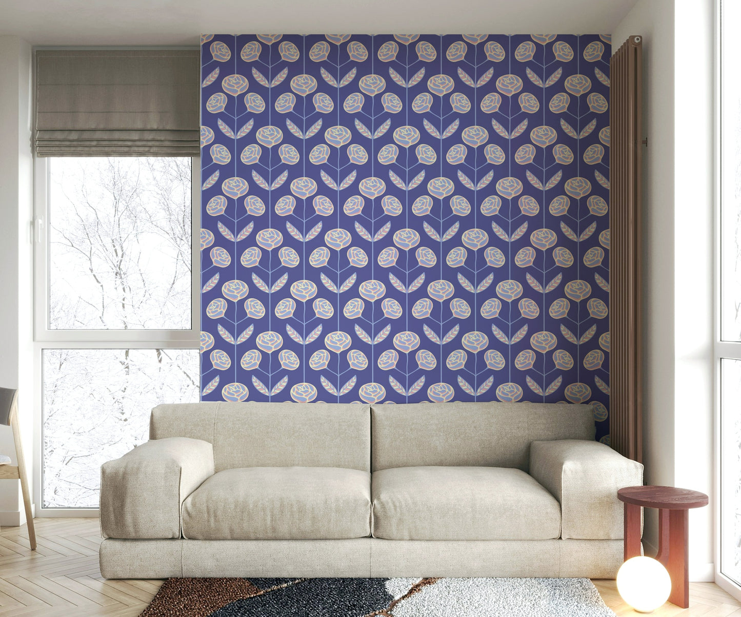 Ideal wallpaper for a living room, bedroom, or dining area.

