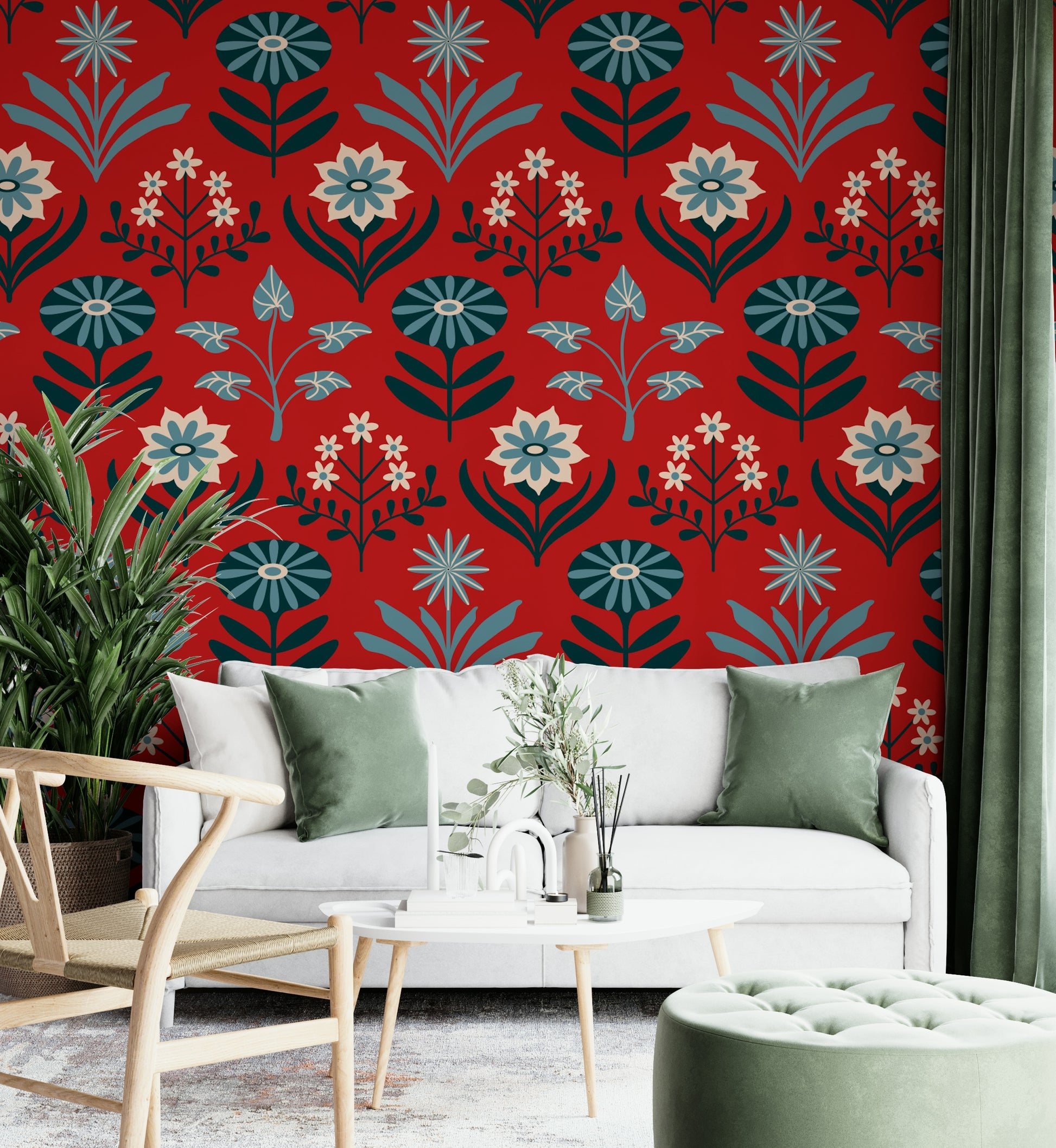 Hand-drawn look with organic shapes and strong colors.

