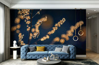Wall mural with blurred natural tones
