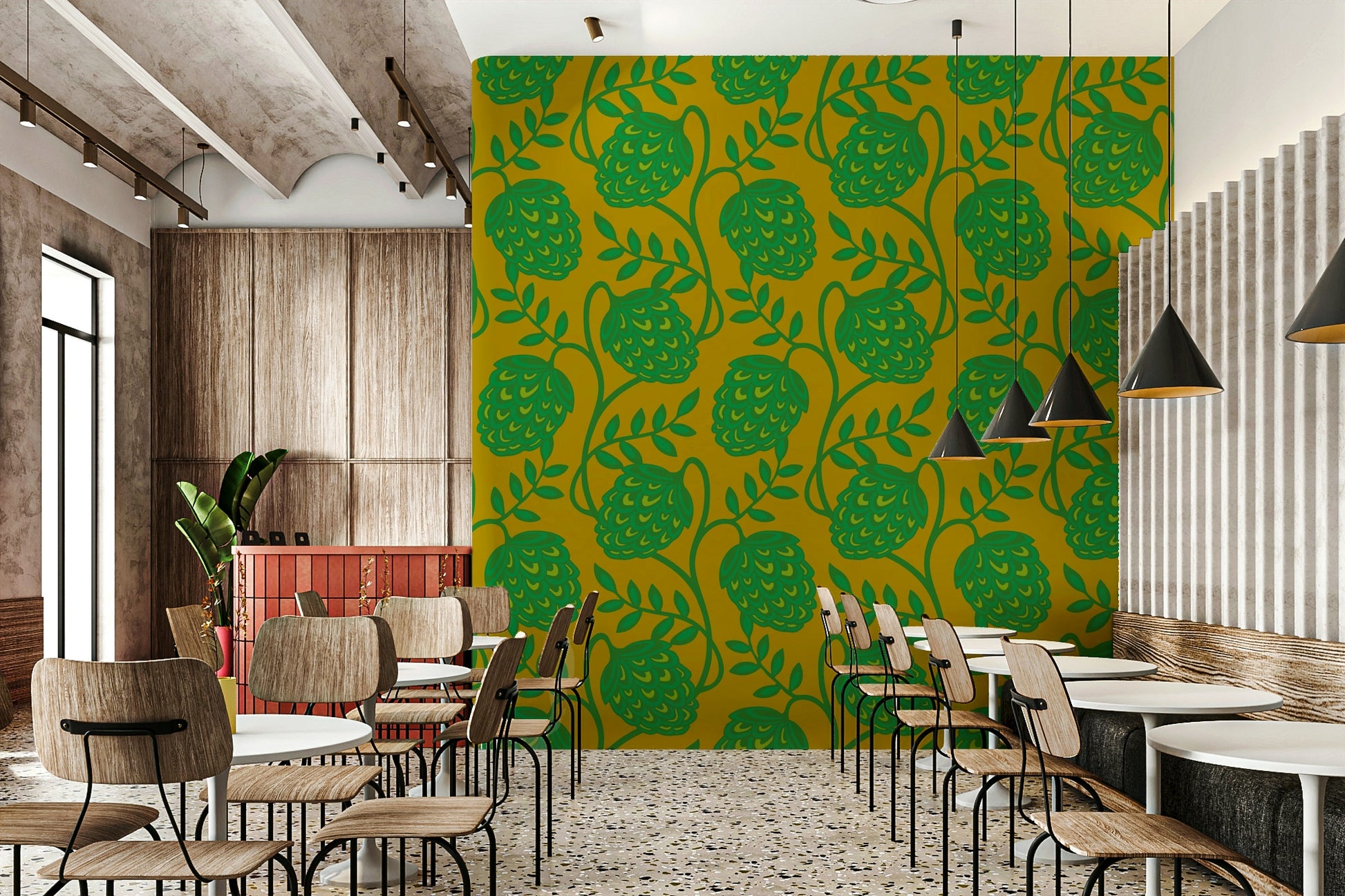 Seamless design for wall application.

