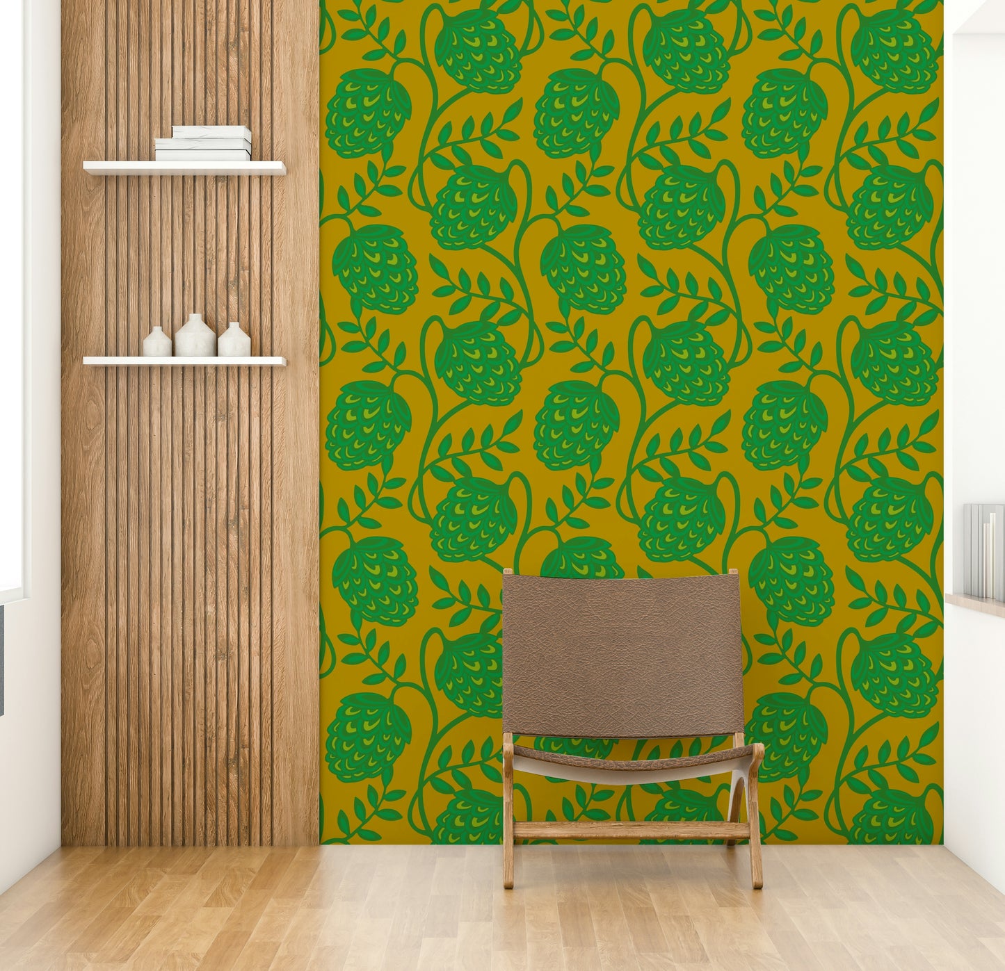 Modern Art Nouveau floral pattern.

