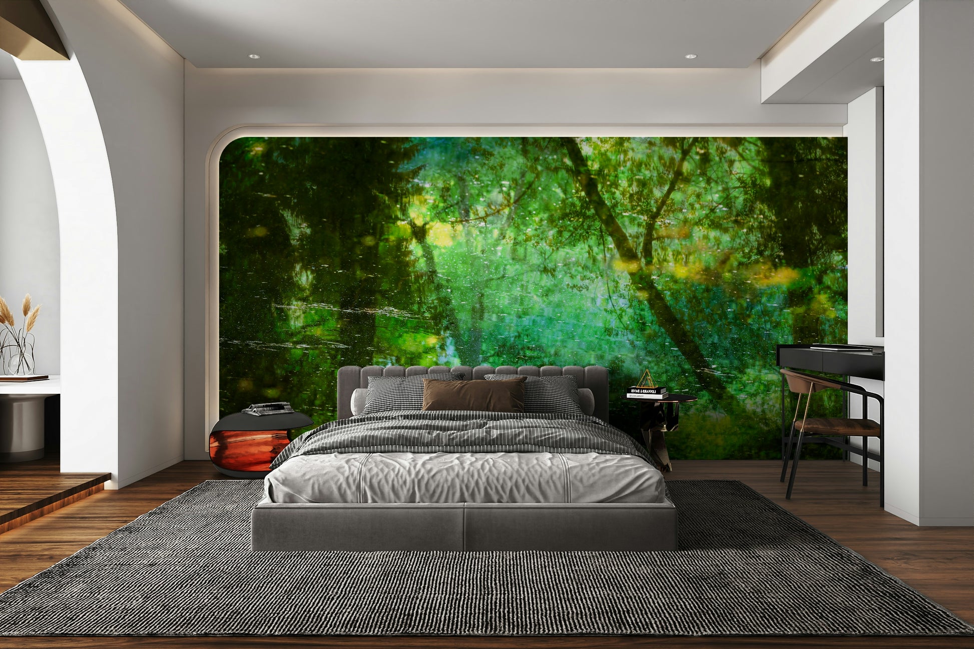 Serene nature photography with a mirror effect.

