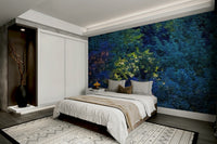 Wall covering evoking mystery and natural beauty.

