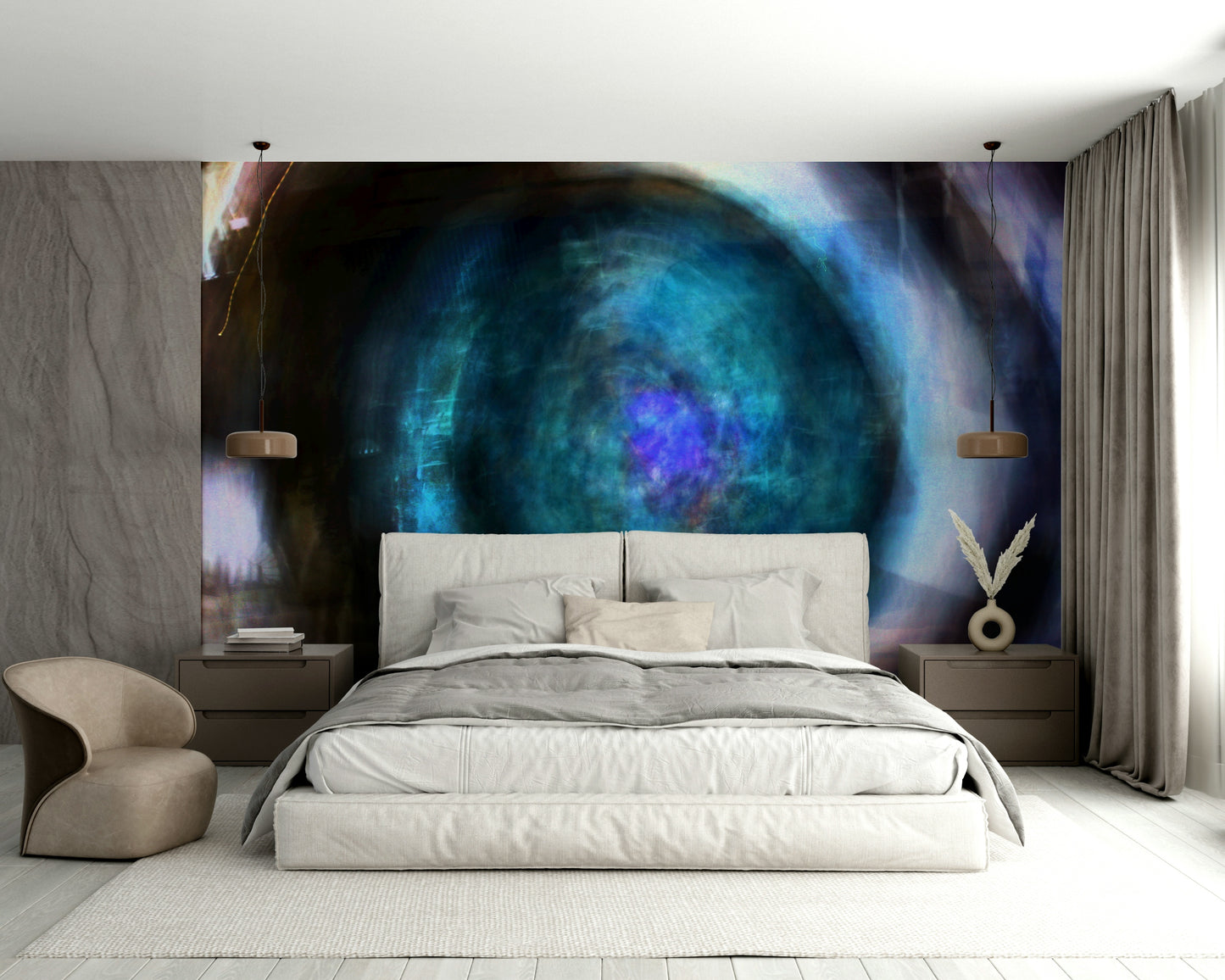 Textured visual effect on a wall.

