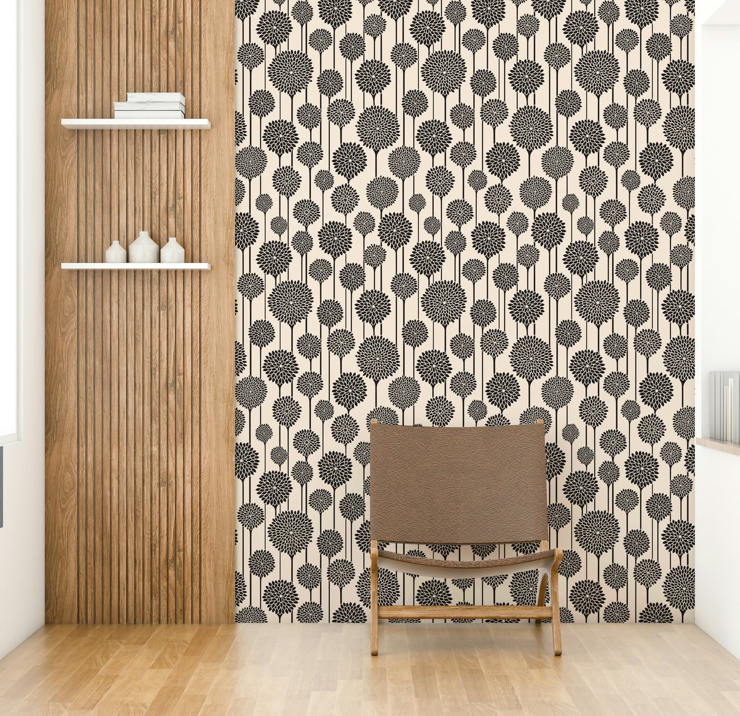 Elegant and timeless tones on wallpaper.

