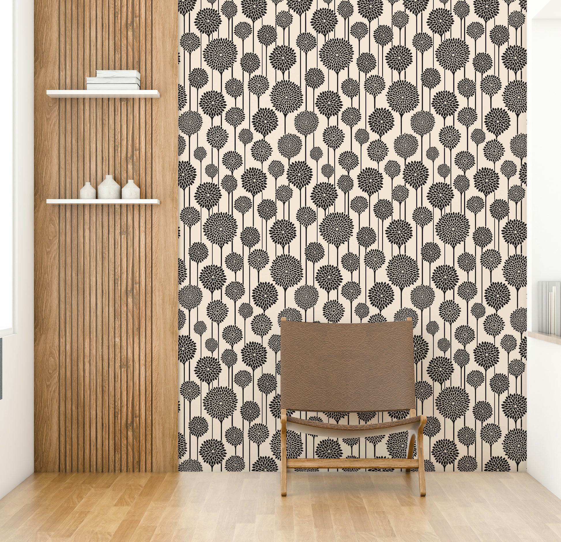 Elegant and timeless tones on wallpaper.


