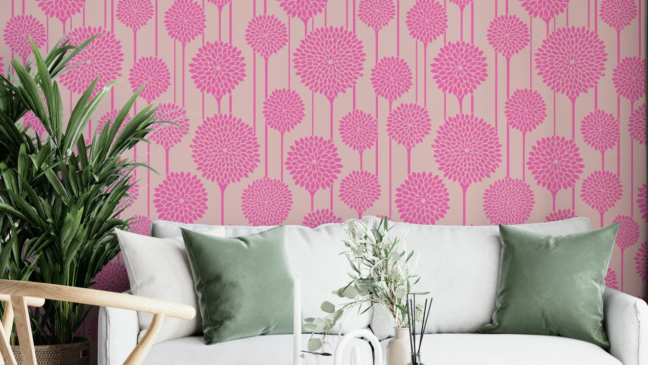 Vintage floral pattern with a retro touch.

