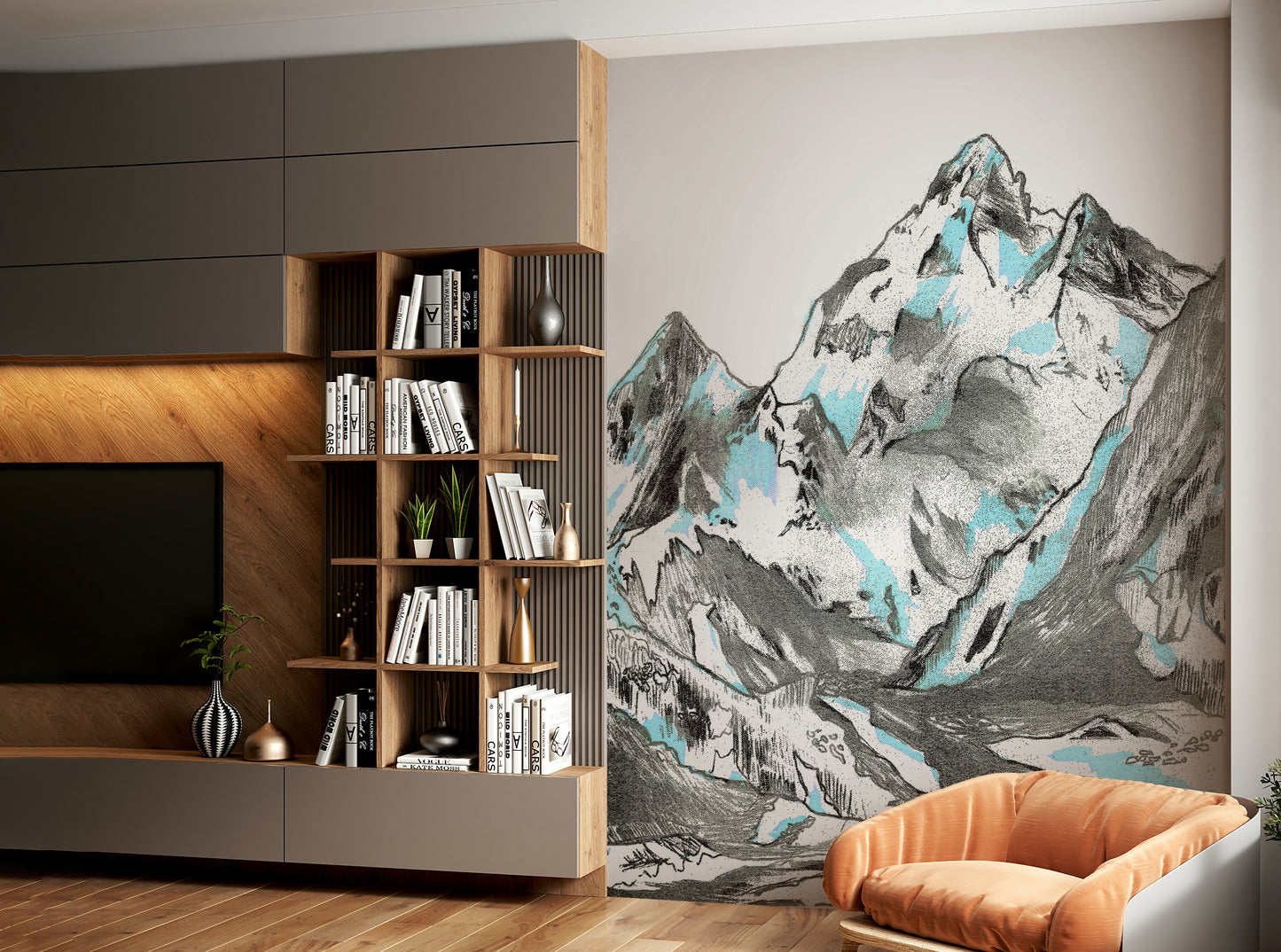 Photorealistic image of a glacial scene.
