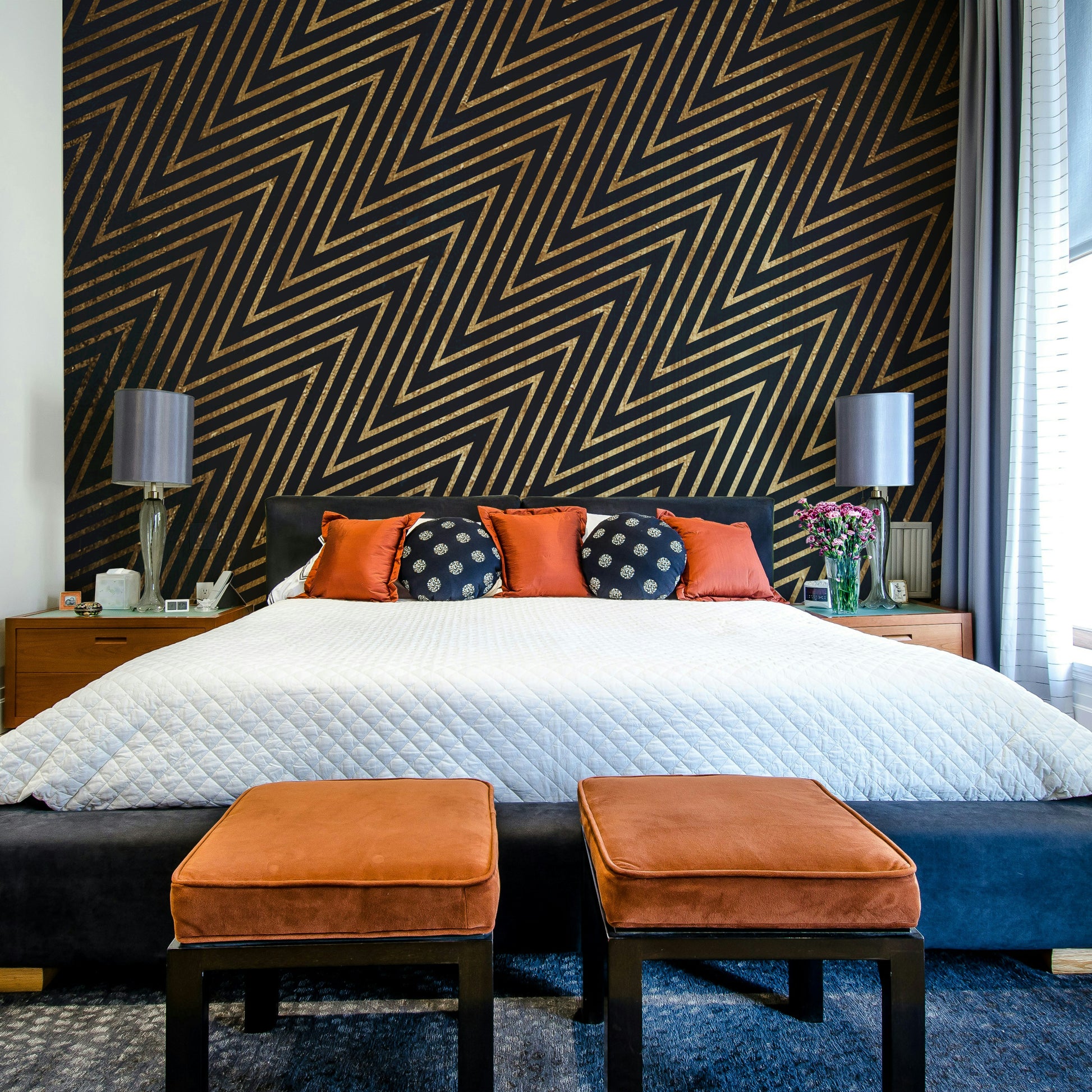 Deep, dark background with sparkling accents.
