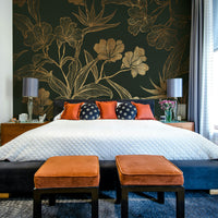 Wall covering evoking old-world charm and luxury.
