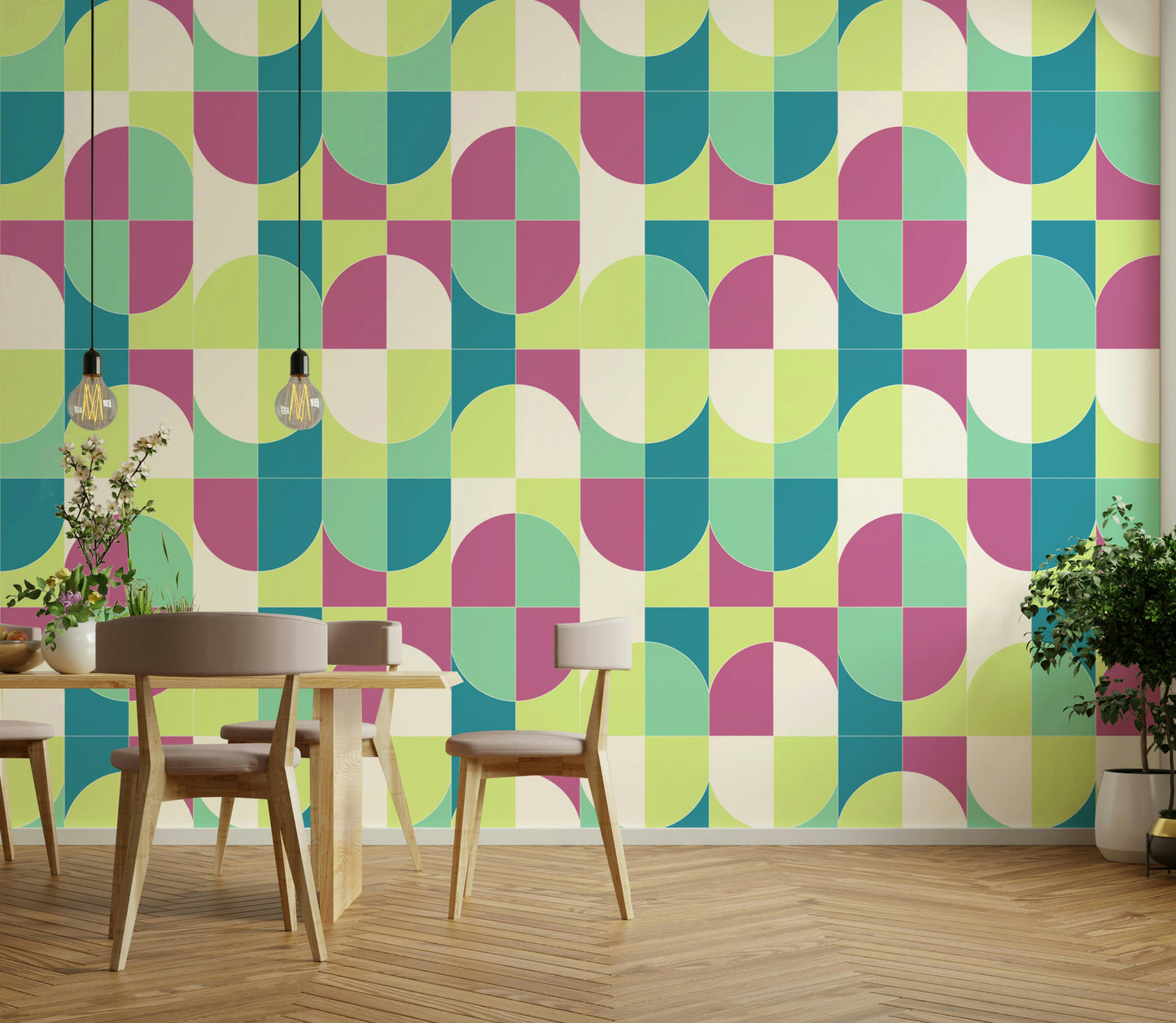 Captivating geometric tile pattern.

