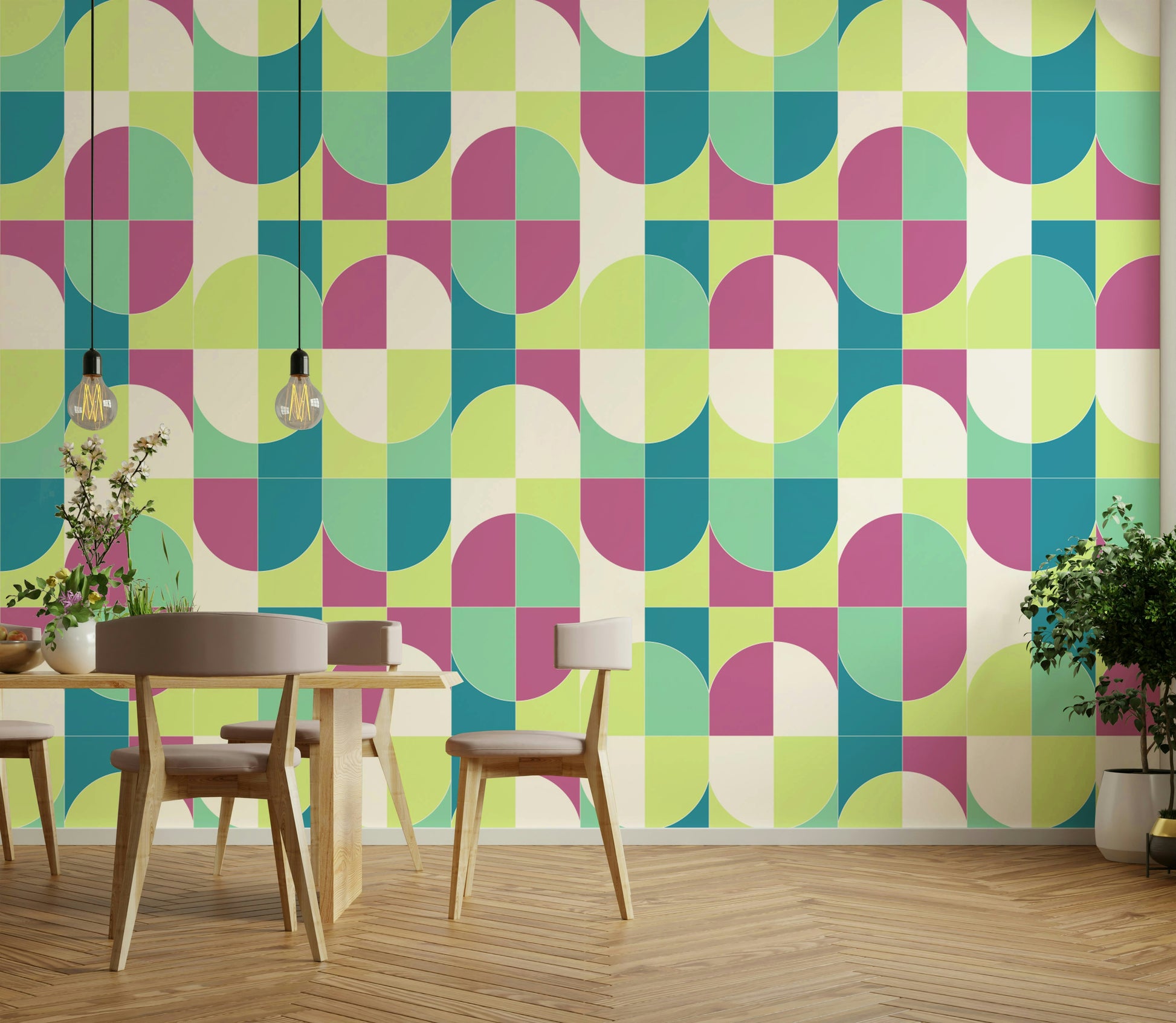 Captivating geometric tile pattern.

