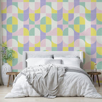 Clean lines and defined shapes in the wallpaper.

