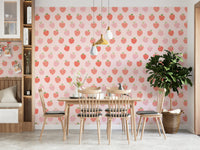 Hand-drawn style fruit wallpaper for rooms.

