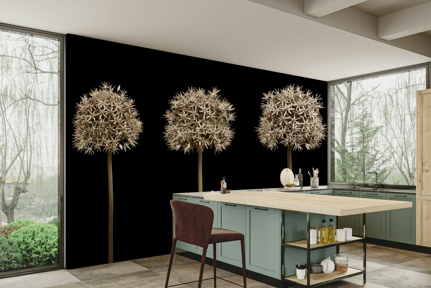 Modern and sophisticated aesthetic.

