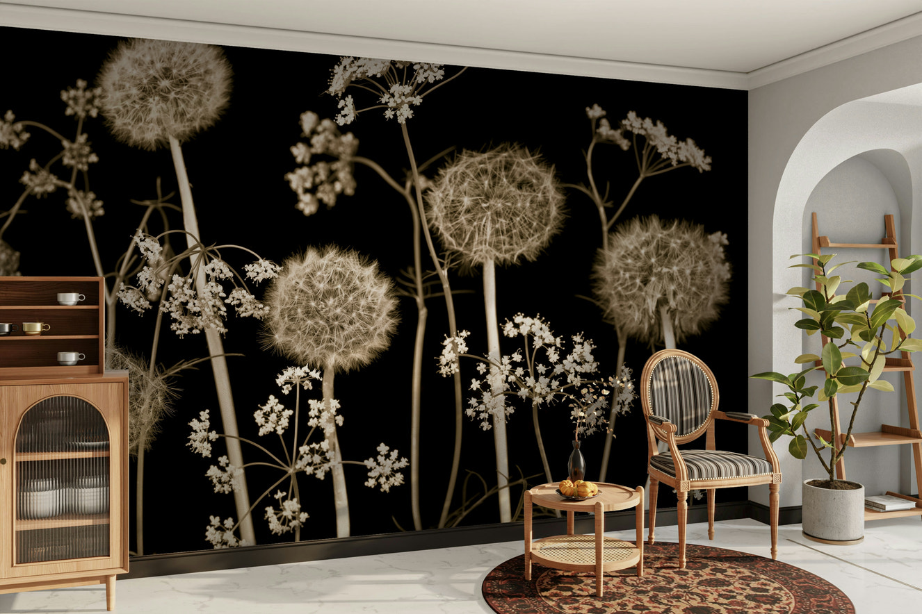 Soft, muted blooms and graceful foliage.

