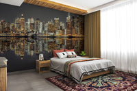 Symmetrical composition due to the reflection.

