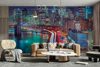 Sense of urban energy and nighttime allure.

