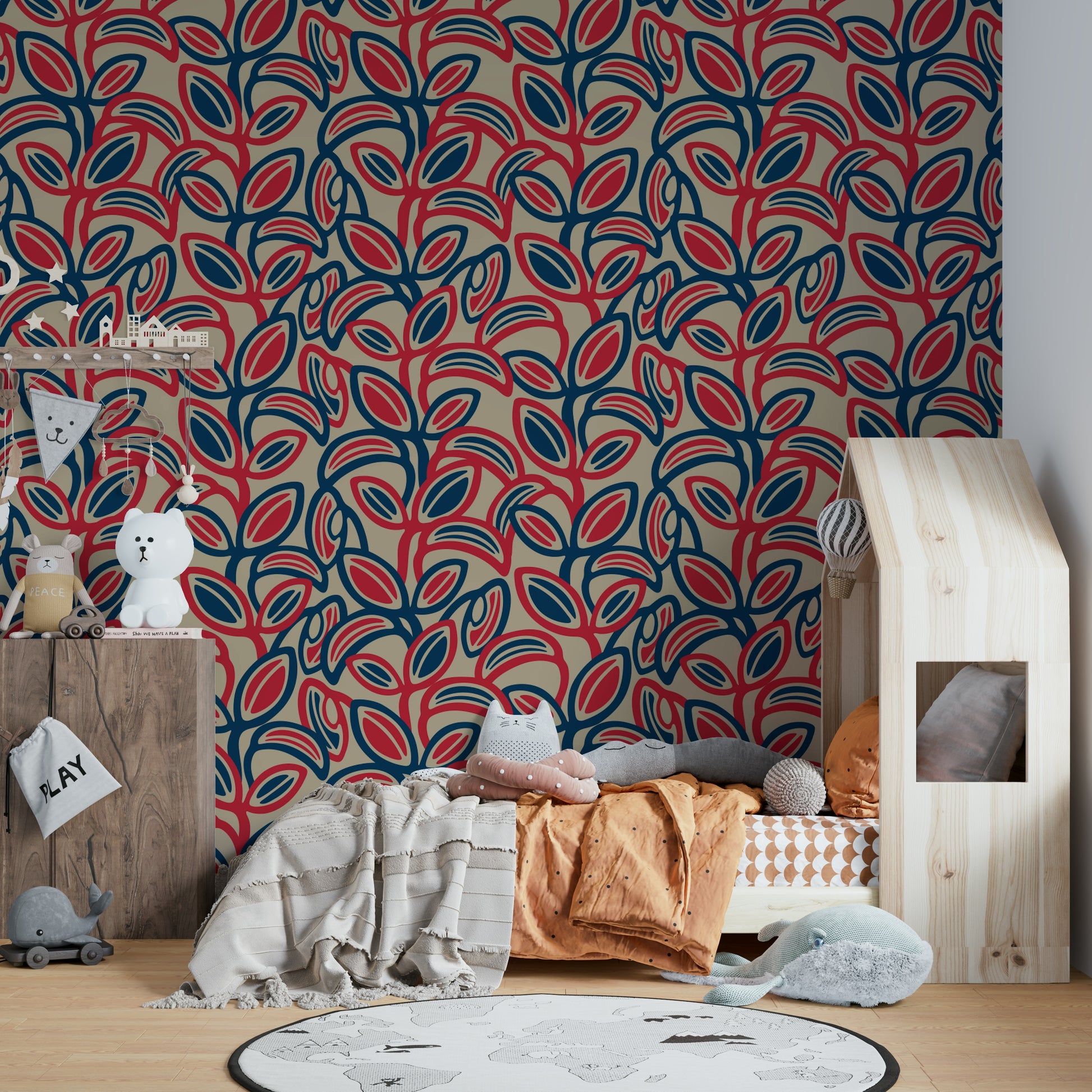 Celebrates abstract forms and lively hues.

