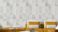 Grey geometric tile pattern.

