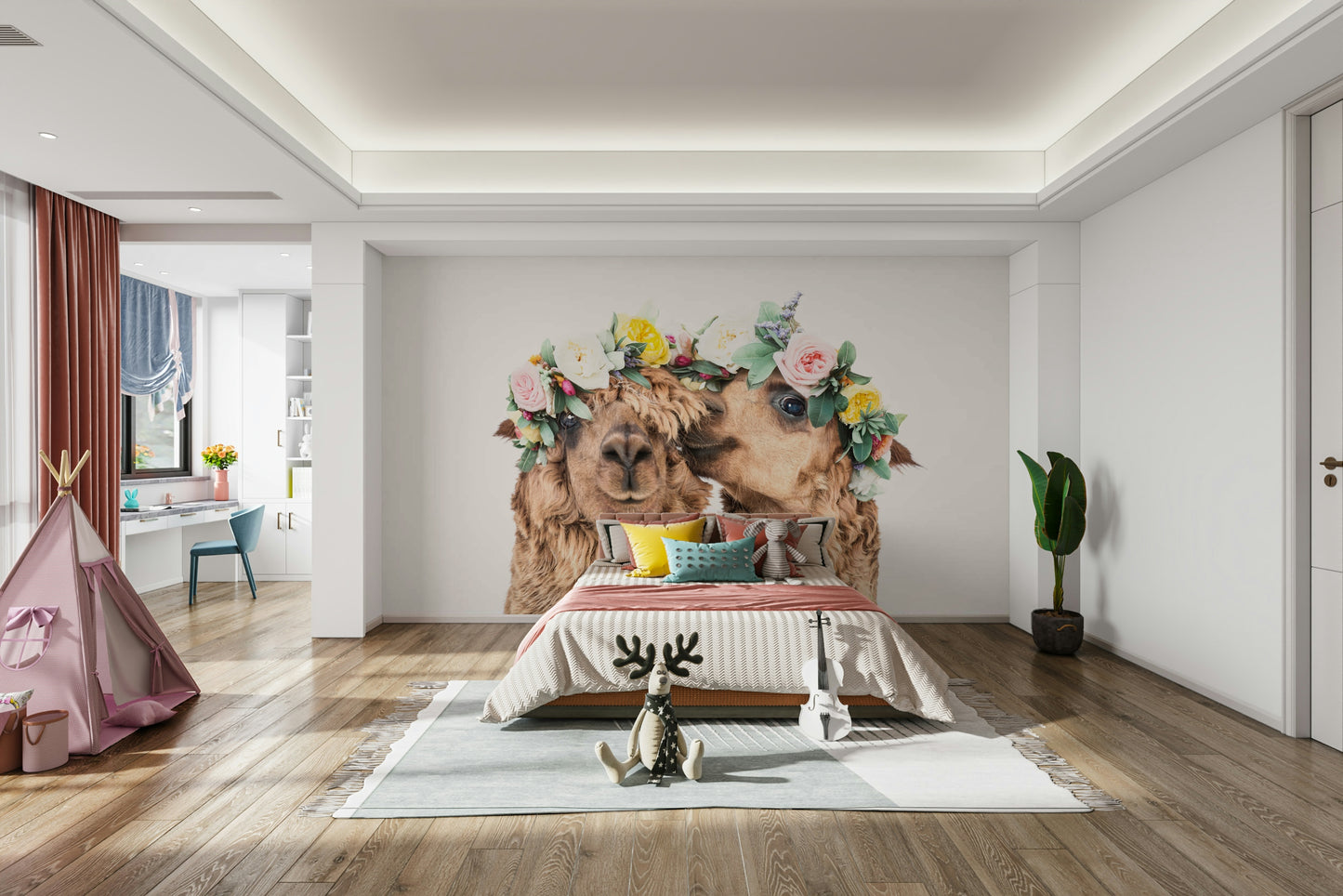 High-resolution image of llamas.

