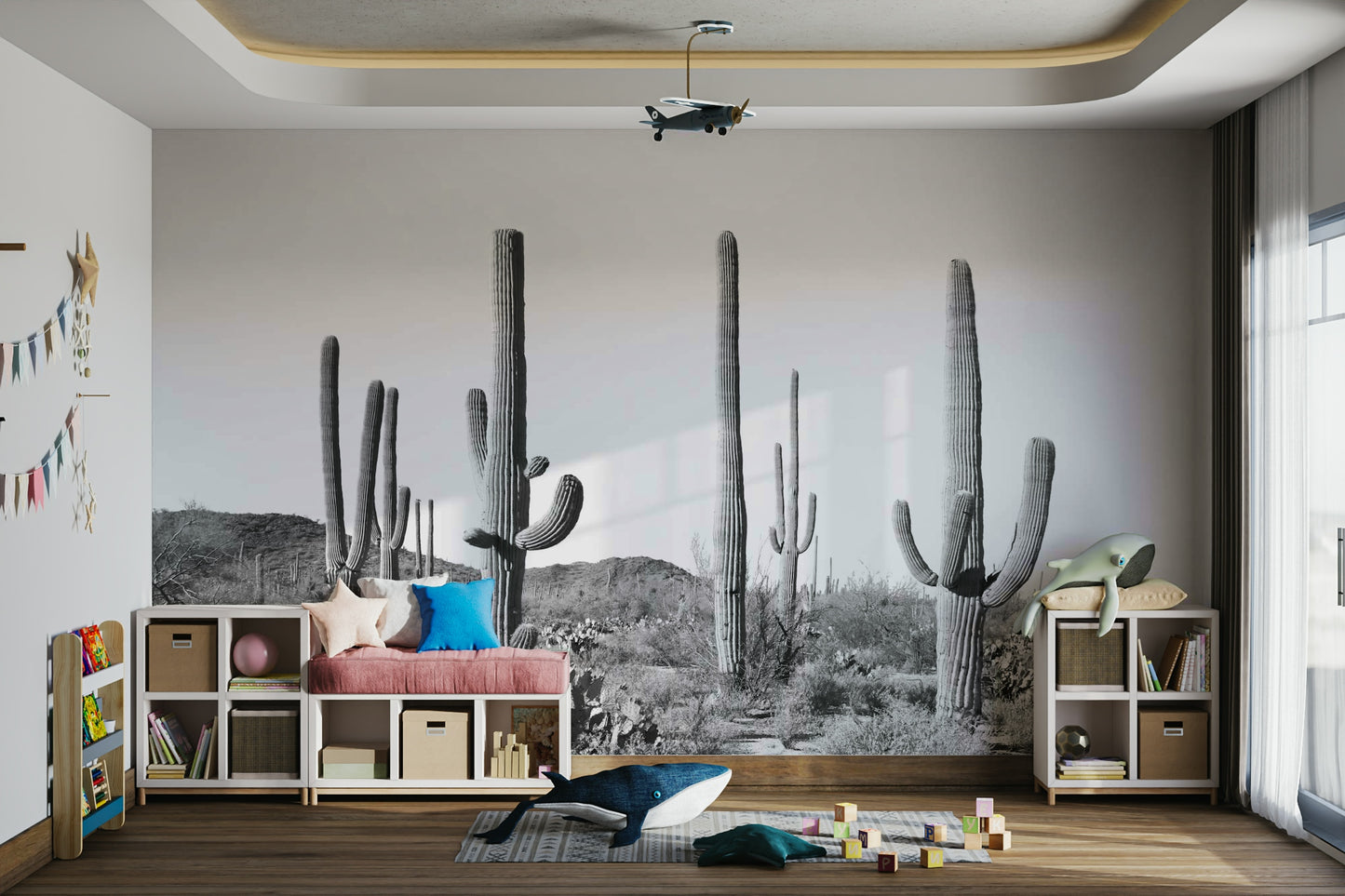 High-resolution image of Saguaro cacti.

