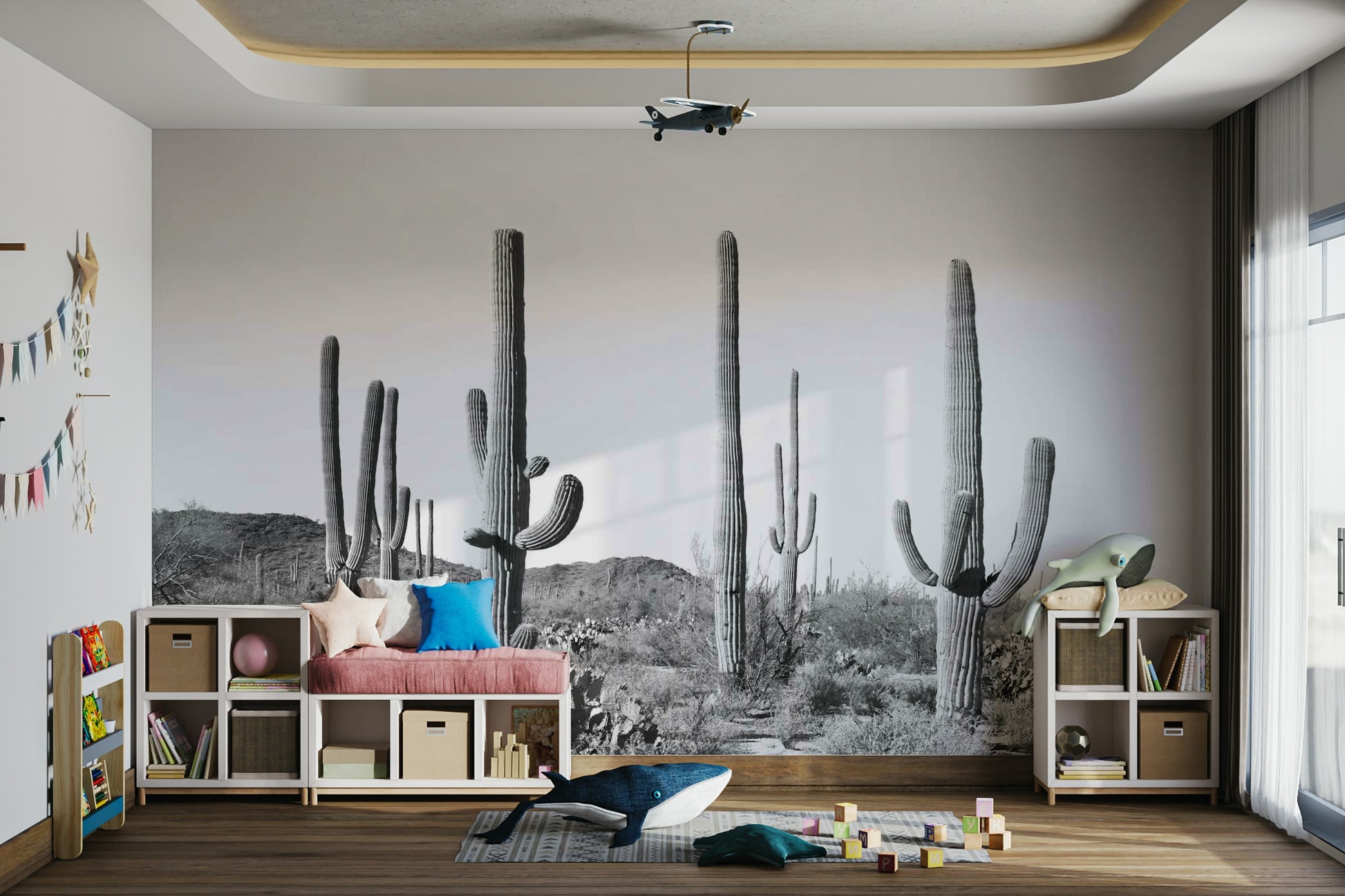 High-resolution image of Saguaro cacti.

