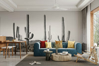 Iconic Saguaro cacti silhouettes.

