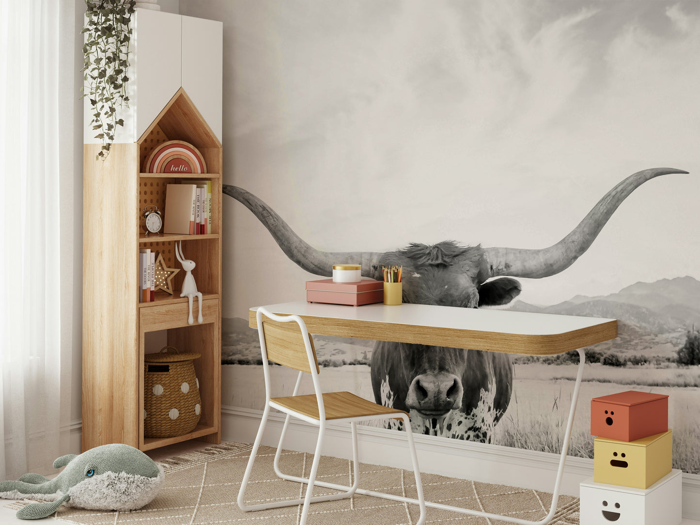 Bold contrasts of light and shadow.

