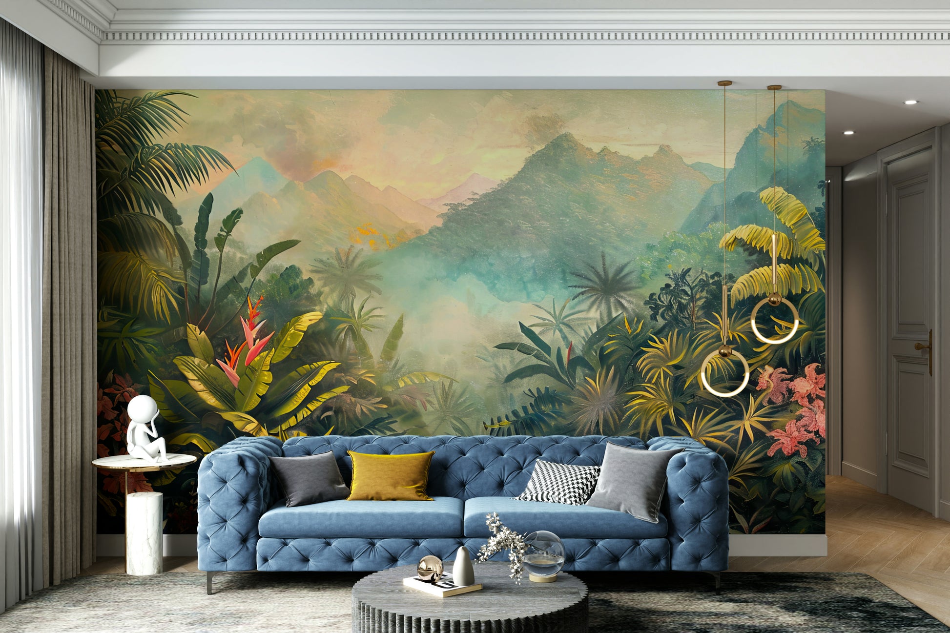 Focus on botanical details and vibrant colors.

