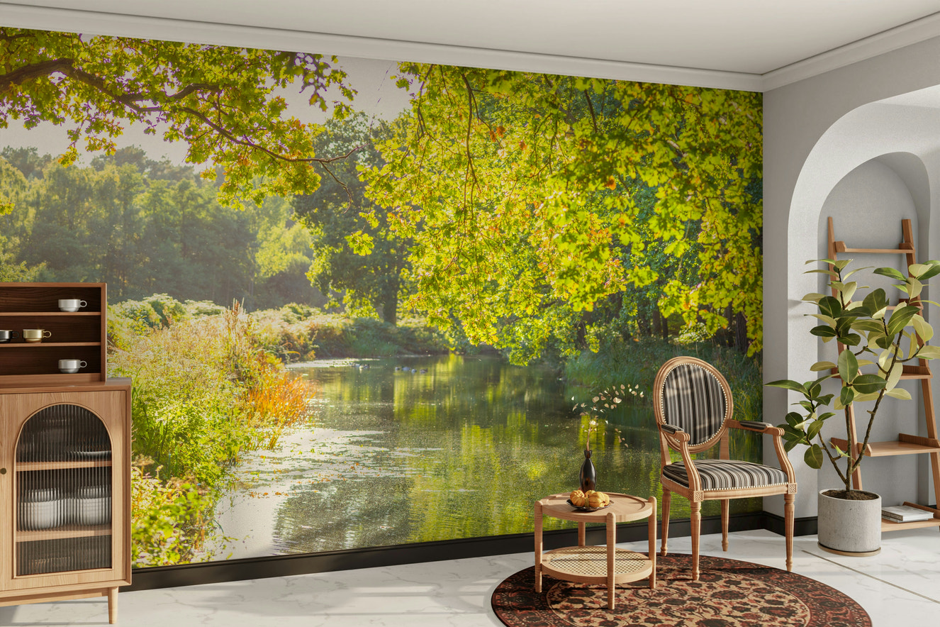 Peaceful canal scene.

