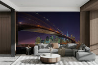 Wall decor evoking the city that never sleeps.


