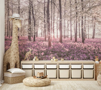 Pink and purple bluebell flowers.

