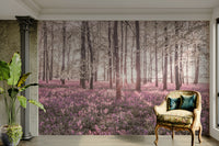 Forest floor covered in blooms.

