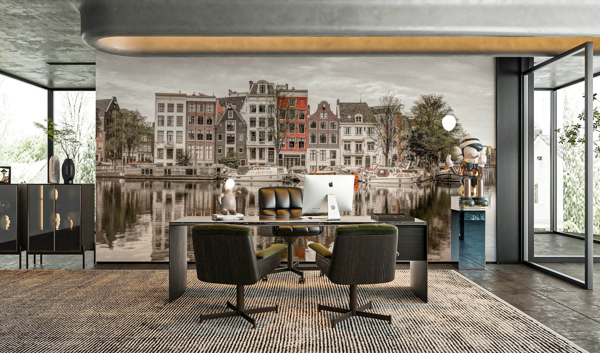 Primarily monochromatic image.

