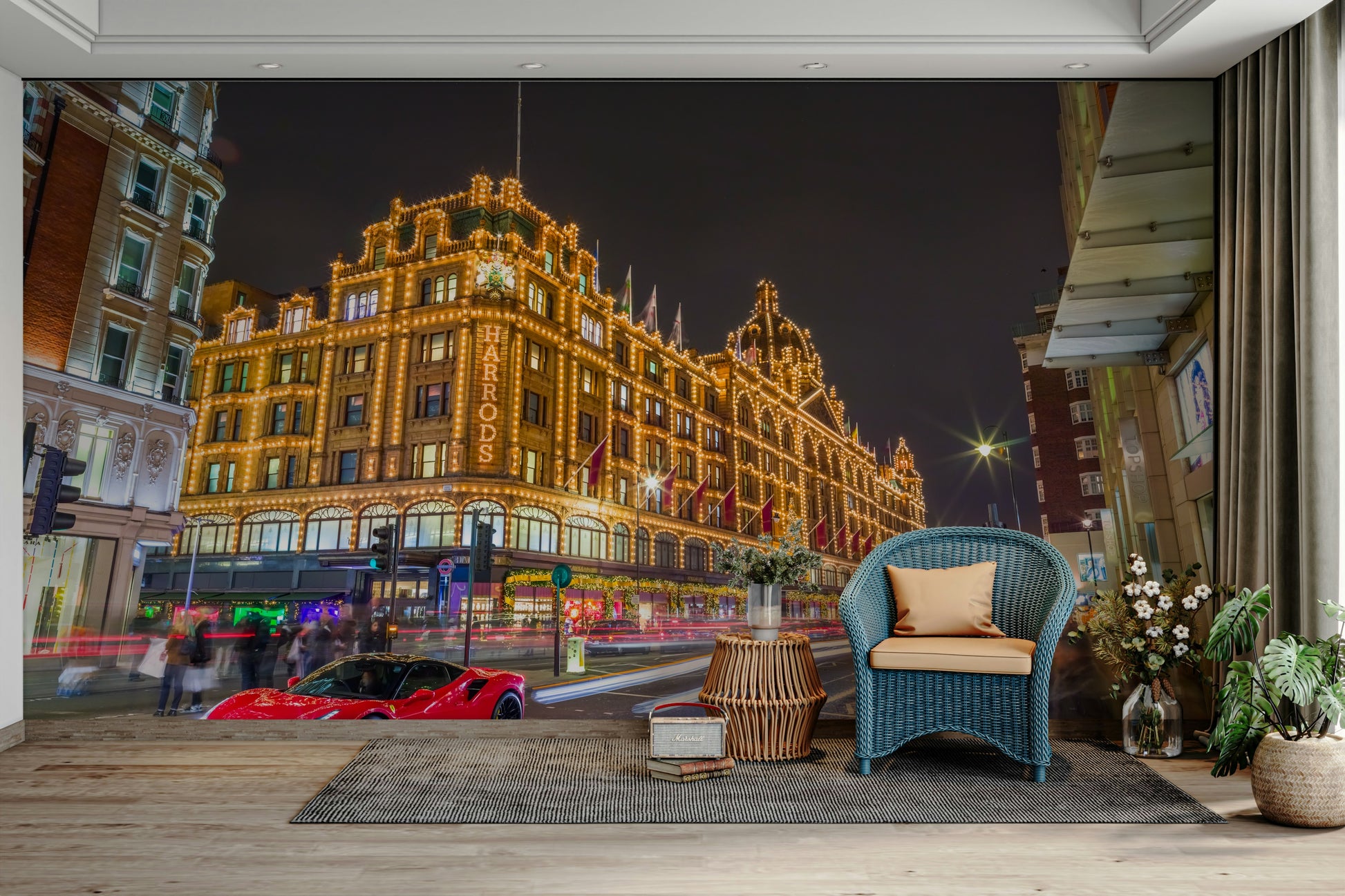 Evokes the elegance of Knightsbridge.

