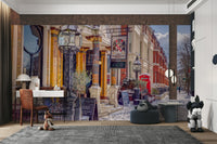 London cityscape in winter.

