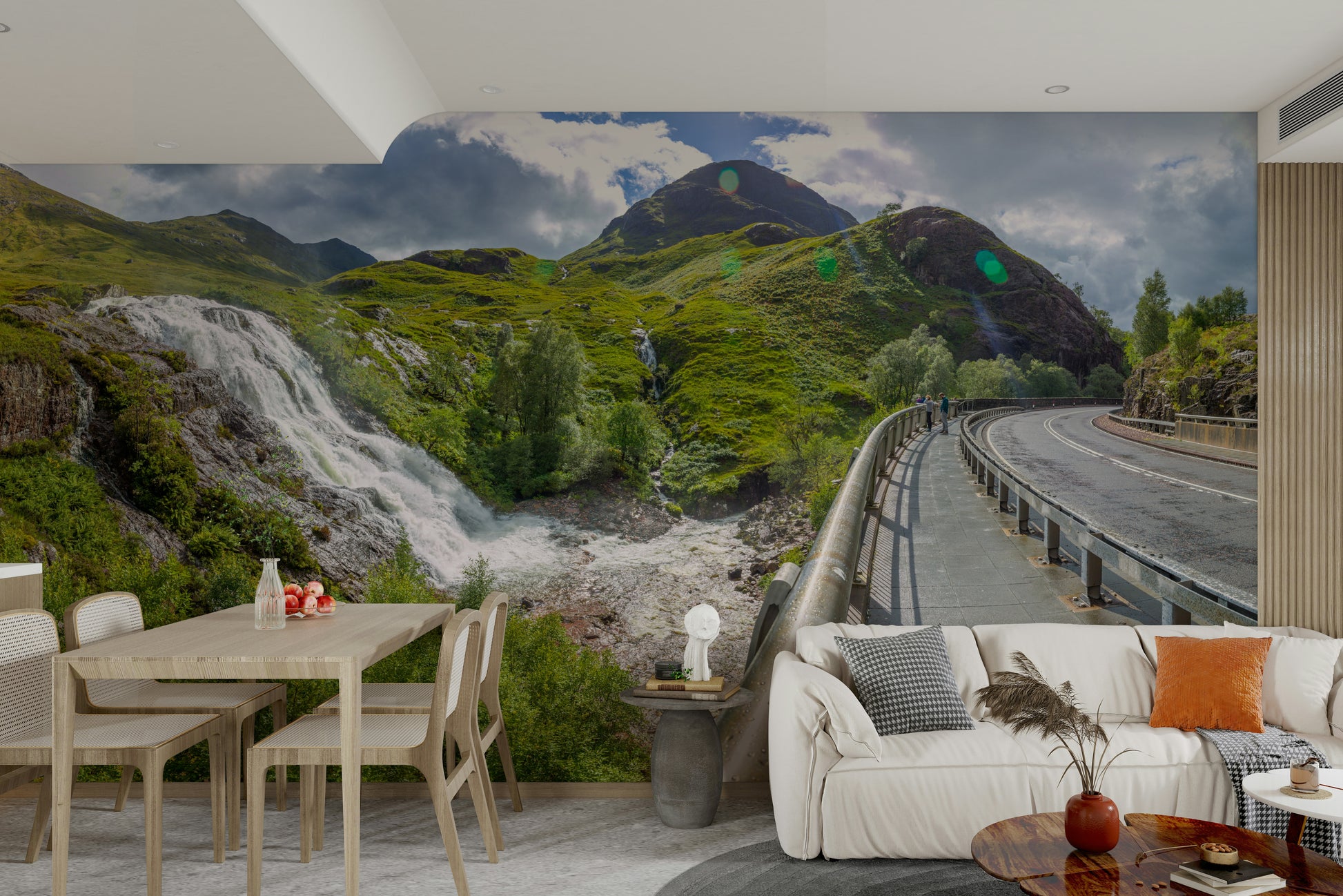 High-resolution image of a waterfall.

