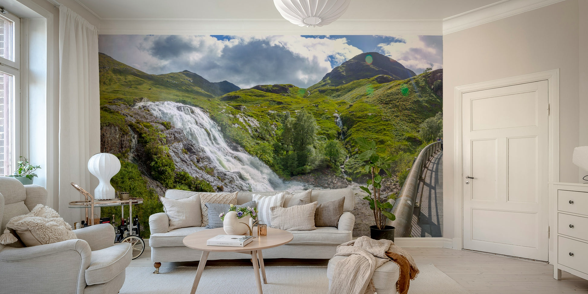 Focus on water movement and surrounding natural textures.

